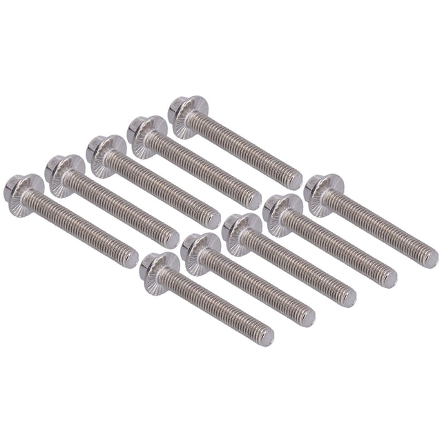 Flanged Hex Head Bolts,10Pcs Flanged Hex Head Head Bolts Screws Bolts Exquisite Design