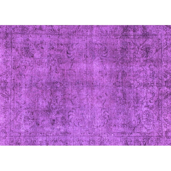 Ahgly Company Indoor Rectangle Abstract Purple Modern Area Rugs, 8' x 12'