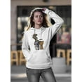 thumbnail image 3 of African Woman Playing Drums Hoodie Women -Image by Shutterstock, Female Small, 3 of 4