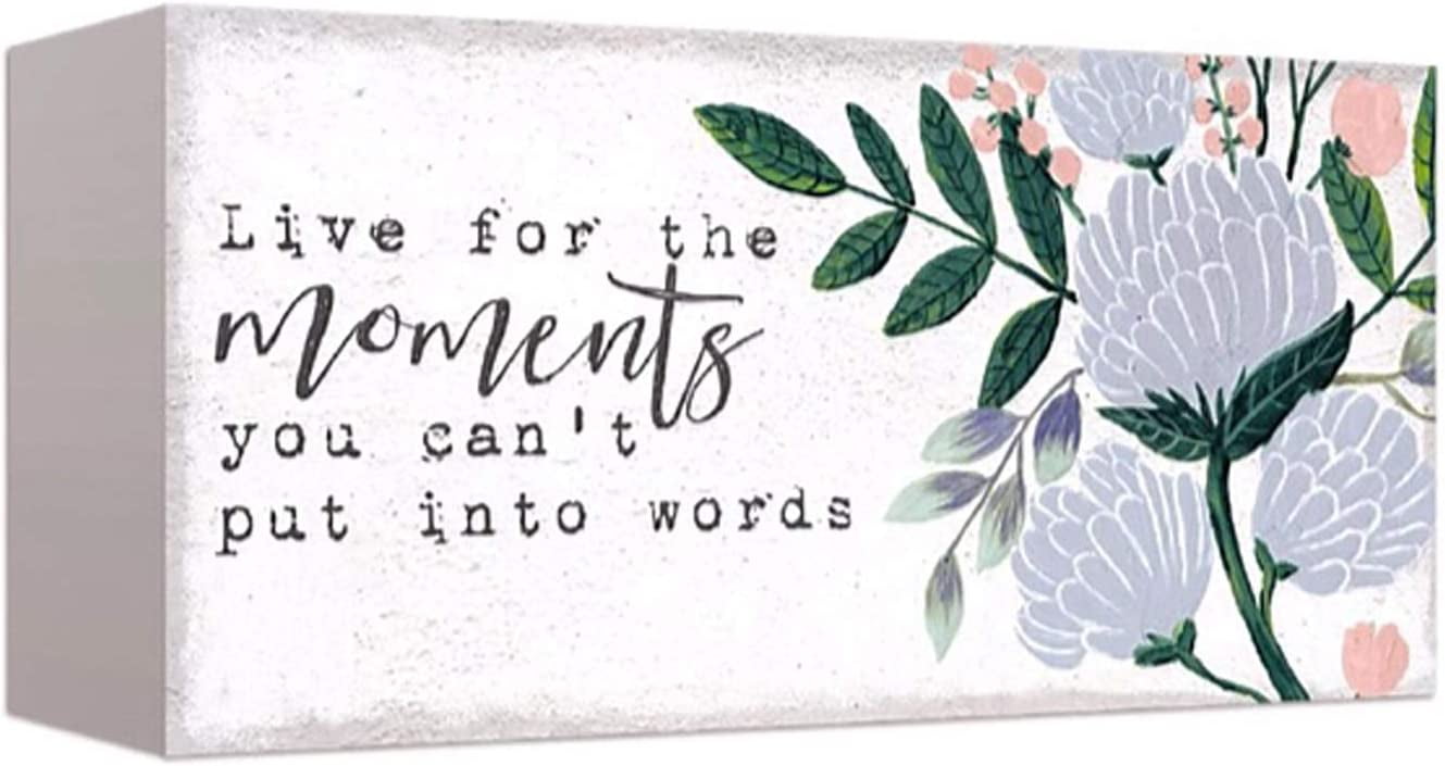 Decorative Expressions Live for The Moments 5x10 Painted Wooden Sign