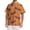 Orange_001, variant on Scrub Top Men Plus Size V-Neck Short Sleeve Spooky Horror Print Carer Top Soft Comfort Stretch Working Uniform with Chest Pockets Black 5XL