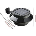 thumbnail image 3 of Lote de 6 lámparas LED de energía solar para gouttière, clôture, toit, gouttière, jardin, cour, mur, noir, 3 of 7