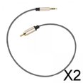 thumbnail image 1 of Cable de Audio 3.5mm a RCA Macho CUTICAT Trenzado de Nylon para Altavoz de Tableta 2m 2 piezas, 1 of 8