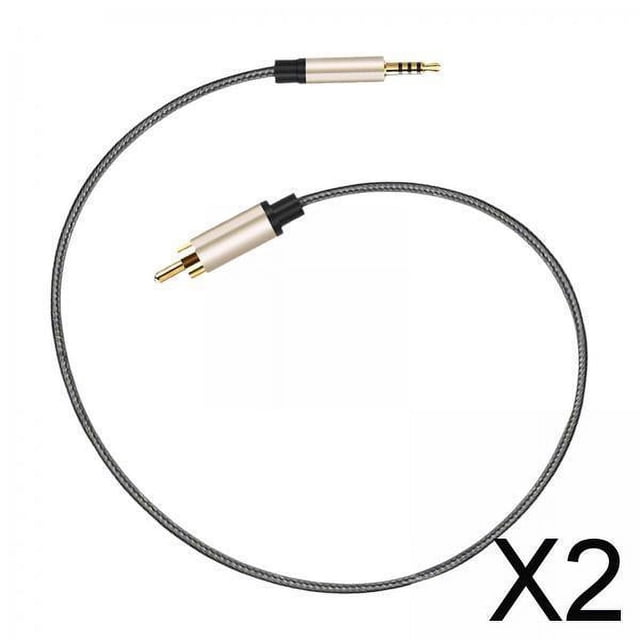 Cable de Audio 3.5mm a RCA Macho CUTICAT Trenzado de Nylon para Altavoz de Tableta 2m 2 piezas