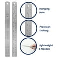 thumbnail image 3 of Unbranded Stainless Steel Ruler with Inch/Metric Conversion Table, 24 Inch, 3 of 9