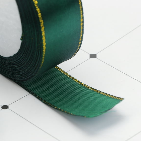 Dytern DIY 2 Roll 22 Meters Chic Gift Wrapping Ribbons Strip Gift Decorative Riband Festival Presents DIY Supplies for Wedding Party (Dark Green)