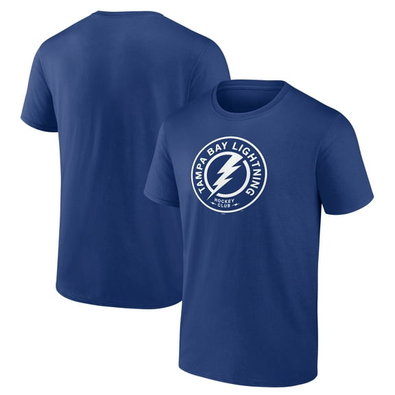 Men's Blue Tampa Bay Lightning Shoulder Patch Logo T-Shirt
