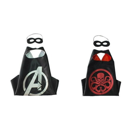 Avengers & Hydra Costumes - 2 Capes, 2 Masks with Gift Box by Superheroes