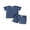 Blue, variant on BemeyourBBs Toddler Baby Boy Girl Baby Summer Clothes Infant Baby Boy Girl 2 Piece Outfit Adorable Striped Short Sleeve T Shirt Tops with Shorts Set Homewear Loungwear