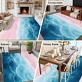 thumbnail image 5 of 5'x7' Area Rugs, Blue Pink Coastal Indoor Outdoor Area Rug for Living Room Bedroom, Summer Beach Nautical Seaside Washable Bathroom Rugs Kitchen Floor Carpet Mats Home Decor Aesthetic, 5 of 8