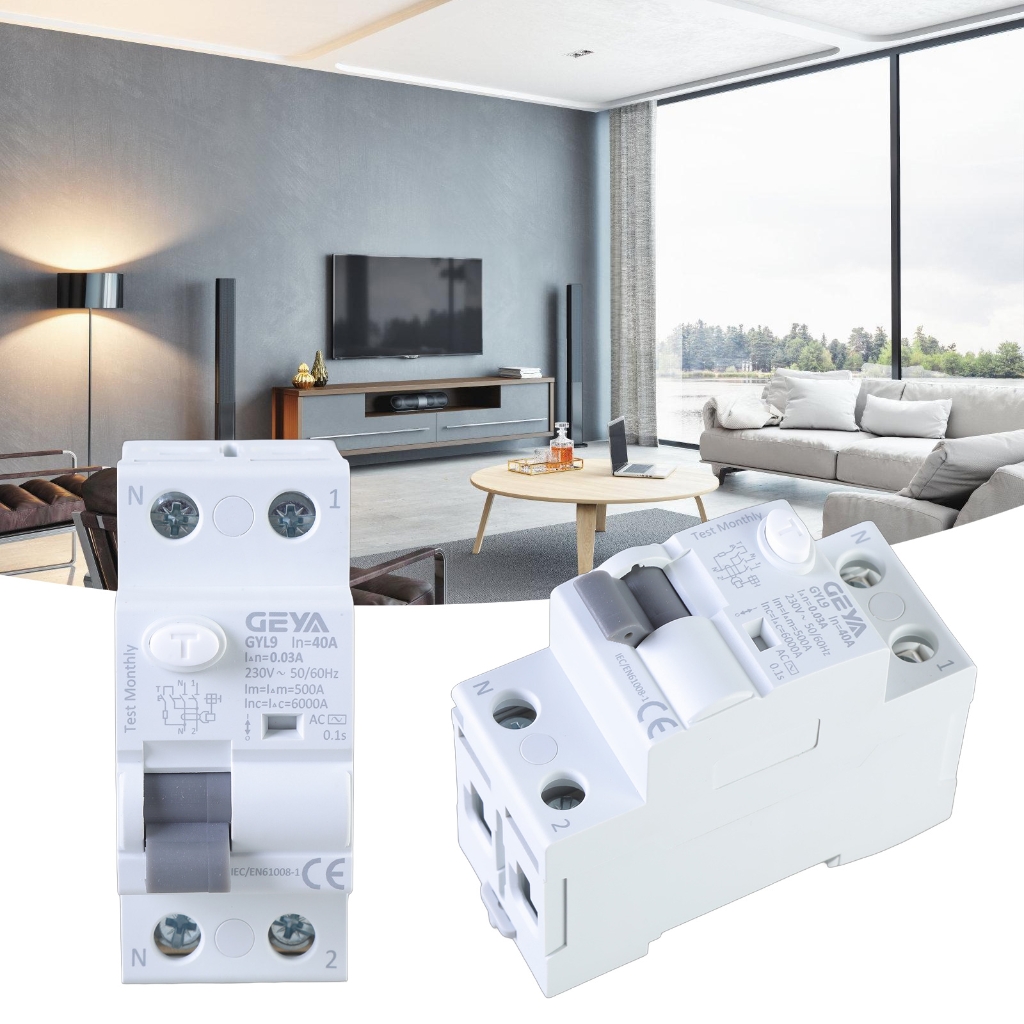 2P 40A Automatic Self-Reclosing Device Circuit Breaker 30mA/100mA/300mA