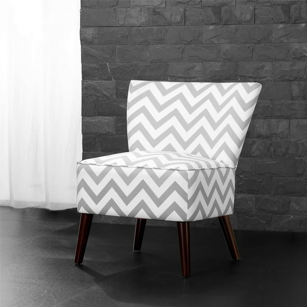 Find accent chairs at walmart. dorel living kinsley chevron accent chair gray and white