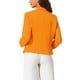 thumbnail image 3 of Blazer de Negocios INSPIRE CHIC para Mujeres, Chaquetas de Traje Casual Elegante de Oficina, Abierto, Color Naranja, 3 of 6