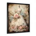 thumbnail image 2 of Designart "Vintage Fashion Elegance II" Fashion Framed Wall Art - Glam Pink Fashion Woman Living Room Framed Canvas Art, 2 of 6