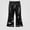 Black, variant on WAVSUF Girls Flare Pants Soft Comfort Lightweight Elastic Waist Fall Casual Party Trendy Pants Pink 7-8