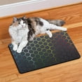 thumbnail image 2 of Chic Dog Food Mat with Retro and Vintage Colorful Abstract Patterns – Non-Slip, Absorbent, Durable Pet Feeding Mat for Cats and Dogs, Easy to Clean, 2 of 7