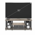 thumbnail image 4 of Furinno Turn-N-Tube Toolless Assembly TV Stand for TV up to 50 Inch, 3-Tier Grey Entertainment Center with Storage Shelf, TV Console, for Living Room, Bedroom, Grey Oak, 4 of 6