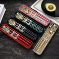 thumbnail image 5 of Premium Travel Utensils Set, Portable Utensils with Case, Stainless Steel Cutlery Set, Reusable Flatware, Chopsticks Fork Spoon Silverware Set, Pocket Utensils for Picnic, Camping and Travel, 5 of 5