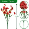 thumbnail image 2 of Artificial Flowers Outdoor Red Fake Flowers UV Resistant No Fade Faux Outdoor Plants Garden Porch Window Box Decorating (8, Red), 2 of 5