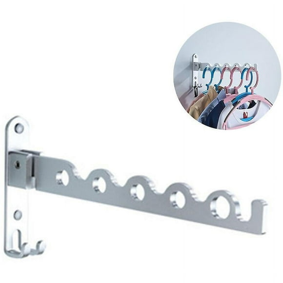 Folding Wall Mounted Clothes Dryer Hanger Clothes Rack Laundry Room Wall Hanger Wall Hangers for Clothes Stainless Steel Laundry Hangers Wall Rack