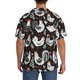 thumbnail image 3 of Balery Laying Hens And Roosters Camisa Casual de Manga Corta con Botones para Hombre, Texturizada, Estilo Cubano, para Playa, Verano-4X-Large, 3 of 5