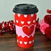 Way To Celebrate Valentine's Day Coffee Cups, Hearts, 8 Count