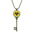 thumbnail image 1 of Químicas peligrosas radiaciones nocivas, tóxicas amarillo patrón círculo símbolo ilustración Llavero Collar Colgante Bandeja Cadena Embellecida Unbranded M, 1 of 3