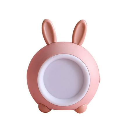 

Yinmgmhj led lights for bedroom Rabbit Ears Cabinet Bedside Night Light Creative Vertical Cat Night Light Pink led lights