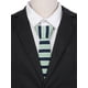 thumbnail image 4 of CORBATA DE HOMBRE CHIC INSPIRE, Corbatas Planas y Delgadas de Rayas, Corbatas de Punto para Negocios Casual, Azul Oscuro y Verde Claro, Talla Única, 4 of 4