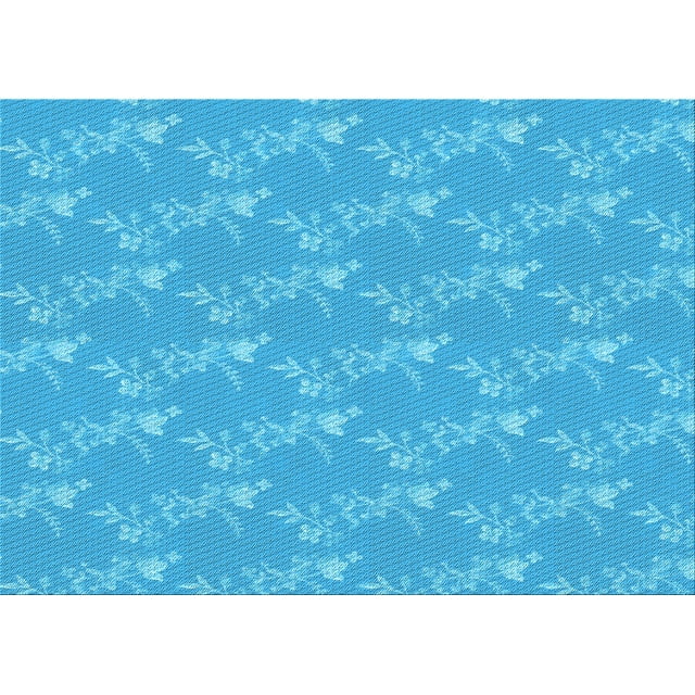 Ahgly Company Machine Washable Indoor Rectangle Transitional Bright Turquoise Blue Area Rugs, 8' x 12'