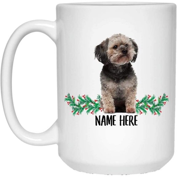 Funny Personalized Text Gifts Zuchon Brown Grey Custom Name Christmas 2022 Gifts White Coffee Mug White 15oz