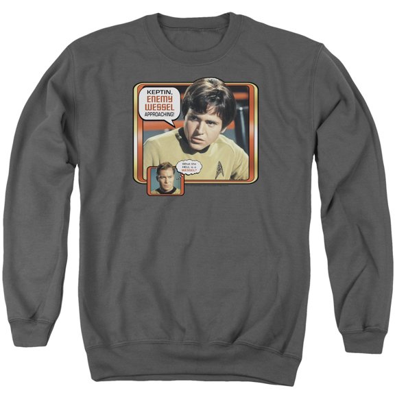 Star Trek Enemy Wessel Adult Crewneck Sweatshirt Charcoal