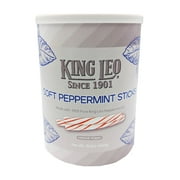 King Leo Soft Peppermint Sticks Canister 15.5 oz 43 STICKS