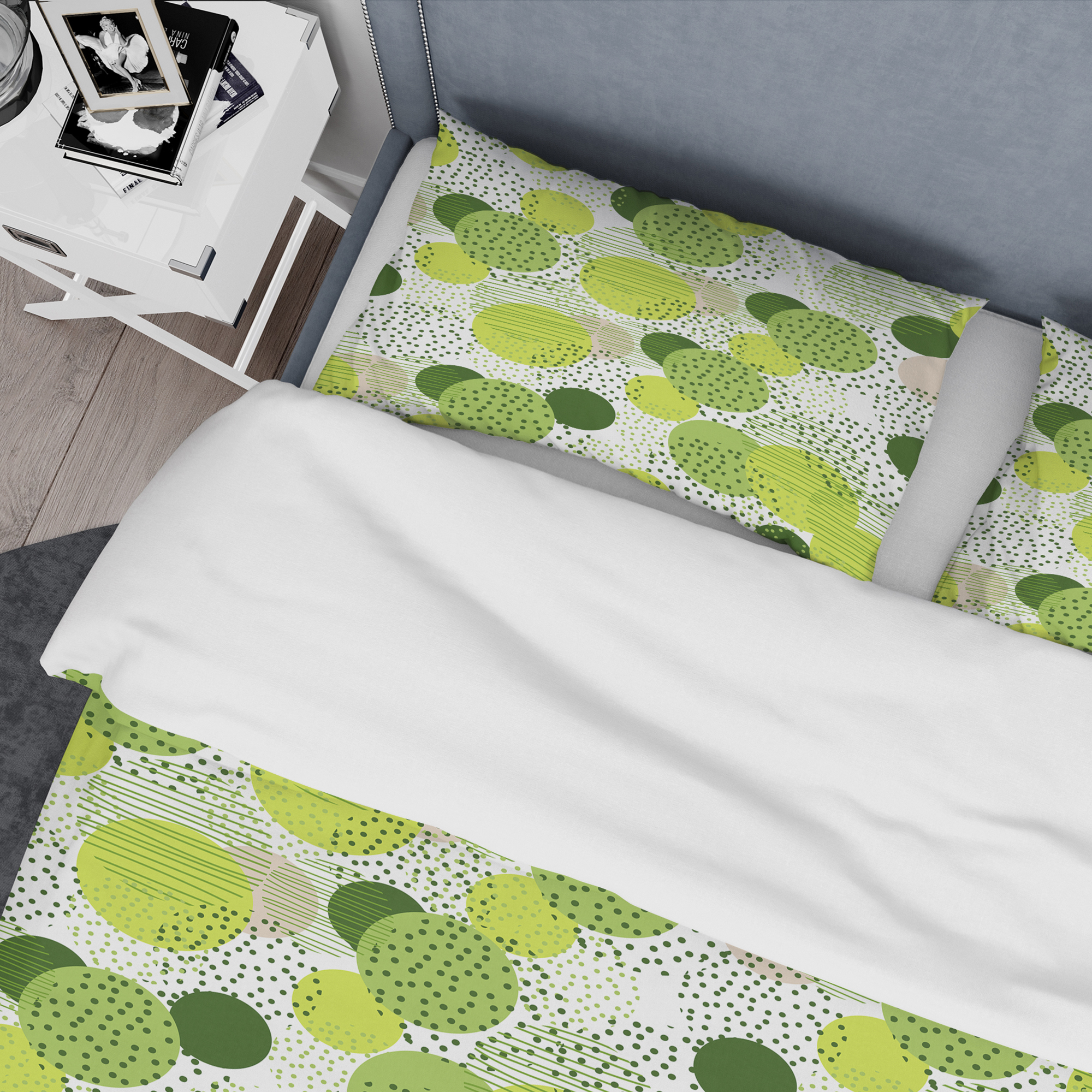 Designart 'Circular Abstract Retro Geometric X' Mid-Century Modern Duvet Cover Set