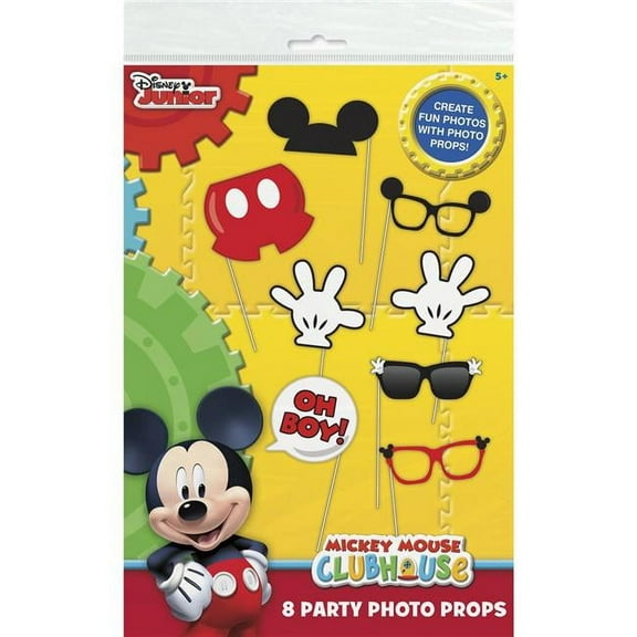 Unique 30384165 Disney Mickey Mouse Party Photo Booth Props - 8 Count