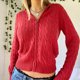 thumbnail image 2 of Sudadera Con Capucha Cálida Informal A La Moda Para Mujer, Abrigo Con Bolsillo Y Cremallera Sólida, Cárdigan de Punto Odeerbi  ODB-6, 2 of 5