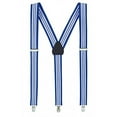 thumbnail image 2 of Hold'em 1" Teens & Men Suspender Pre-tied Bow Tie Set - Striped Royal and White (Tall 54"), 2 of 5