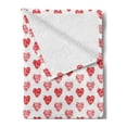thumbnail image 2 of Hearts Soft Flannel Fleece Throw Blanket, Shapes out of Circles Dots Romantic Theme Valentines Day Feels Couple Love, Cozy Plush for Indoor and Outdoor Use, 50" x 60", Blush Pastel Pink, by Ambesonne, 2 of 5