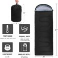 thumbnail image 3 of HLONK Sleeping Bag  Lightweight Spring/Summer Weather Sleep Bags for Kids Adults Girls Women  Microfiber Filled 15-25 Degree for Backpacking/Hiking/Camping/Mountaineering with Compression, 3 of 8
