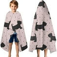 thumbnail image 3 of Scottish Terrier Hooded Bath Towel，60"x35" for Ages 3 To 12 Kids, Quick Dry Lightweight Soft Microfiber Hood Beach Towel Cover Up for Kids, 3 of 7