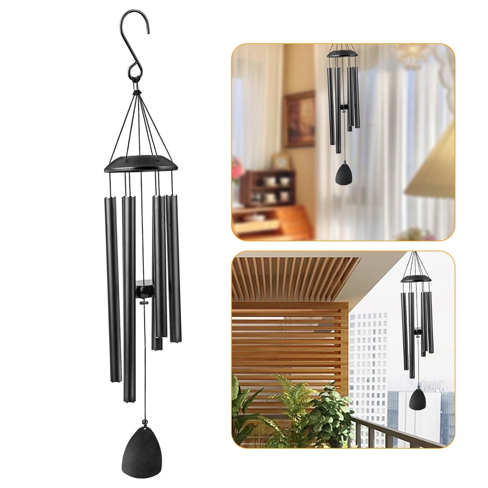 BENBOR Wind Chimes Outdoor Large Deep Tone, 36 Inches 5 Metal Tubes