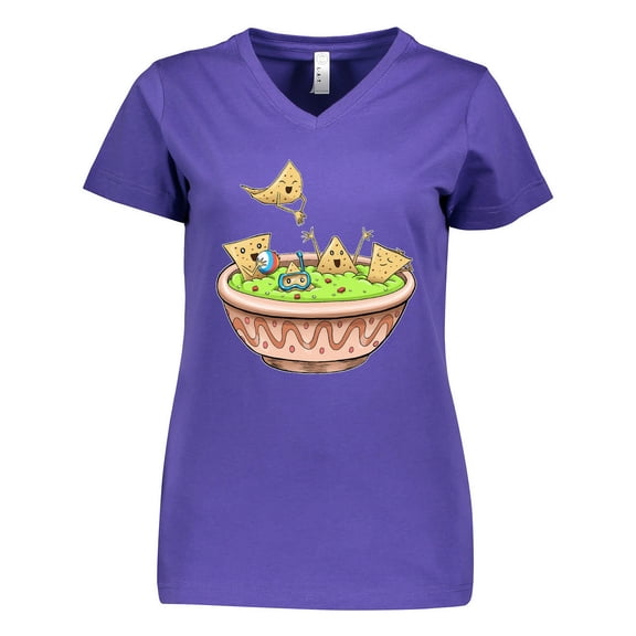 Inktastic Nachos Partying in Guacamole Women's V-Neck T-Shirt