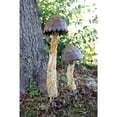 thumbnail image 3 of KALALOU Set of Metal Mushrooms, One Size, Brown, 3 of 3