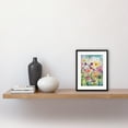 thumbnail image 2 of Bright Wildflower Floral Blooms Folk Art Artwork Framed Print Wall Art 9X7 Inch, 2 of 5