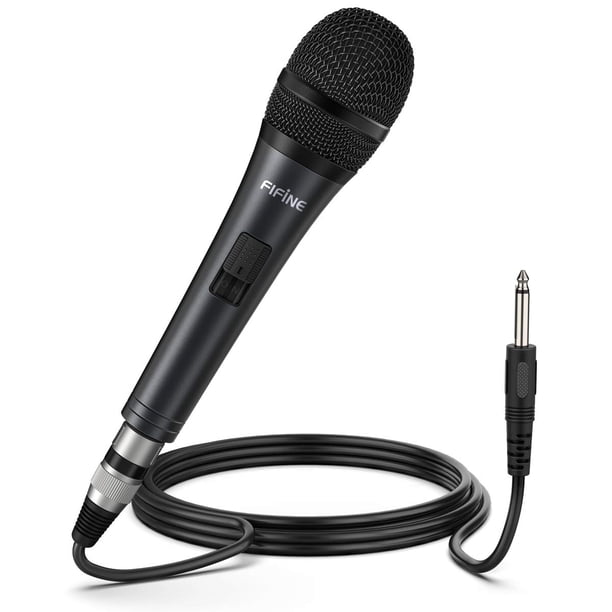 Micrófono de karaoke Fifine K6 Micrófono de mano con cable para voz dinámica