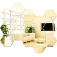 thumbnail image 1 of Mistaha Removable Large Size Acrylic Hexagon Mirror Wall Sticker,Self-Adhesive Tiles, 3D Hexagonal, Non-Glass, for Home, 1 of 8
