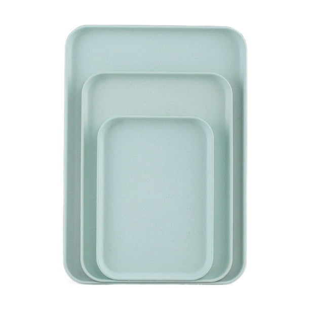 Juego de bandejas ZJDOAK: bandejas de plástico reutilizables para galletas, aperitivos, charcutería, refrigerios, postres y fiestas. Bandeja apilable para encimera de cocina, sin BPA.