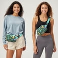 thumbnail image 3 of Watercolor Dinosaur Fanny Pack - Fashionable Waterproof Waist Bag with Hand-Drawn Dino Art, Adjustable Belt Pack for Travel, Commuting & Music Festivals, 3 of 4