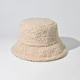 thumbnail image 2 of Posijego Fuzzy Bucket Hat for Women Plush Wide Brims Fishermen Hat Solid Color Sherpa Cap Fall Winter, 2 of 6