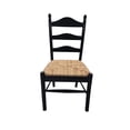 thumbnail image 2 of Contemporary Home Living Ladder Back Woven Seat Dining Chair - 38" - Antique Black, 2 of 9